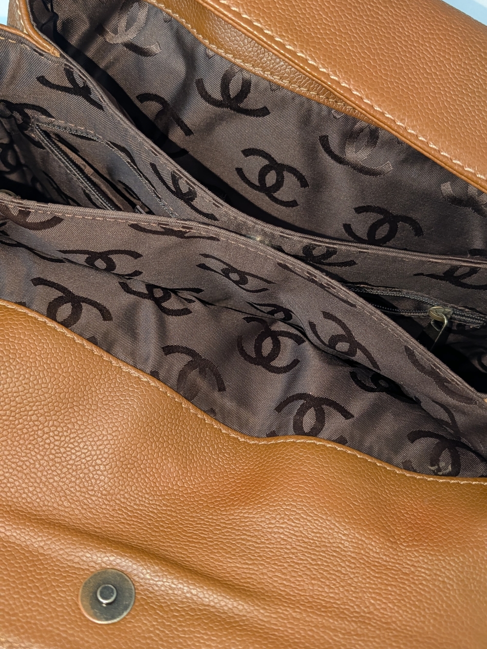 Chanel Rare Caviar Brown Leather Top-Handle Bag - Picture 7 of 10